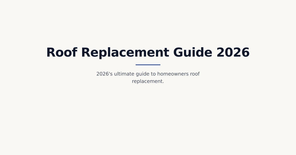 Homeowners Roof Replacement Guide 2026: Comprehensive Guide by Rimac Construction