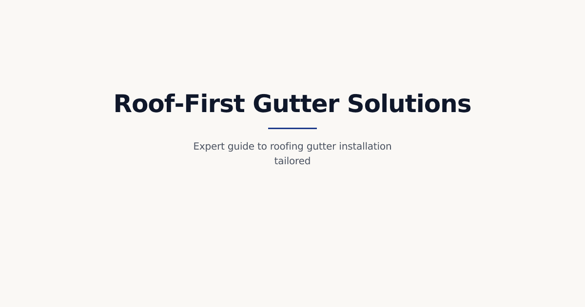 Roofing Gutter Installation: Matching Systems to Your Home’s Architecture