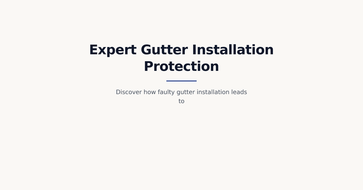 The Hidden Cost of Poor Gutter Installation: How Rimac Construction’s Precision Process Protects...